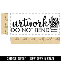 Artwork Do Not Bend Potted Plant Self-Inking Rubber Stamp Ink Stamper for Business Office