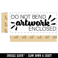 Do Not Bend Artwork Enclosed Self-Inking Rubber Stamp Ink Stamper for Business Office