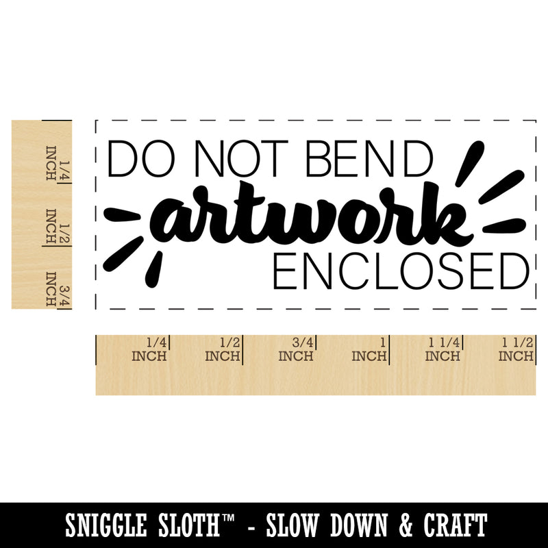 Do Not Bend Artwork Enclosed Self-Inking Rubber Stamp Ink Stamper for Business Office