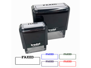 Faxed Blank Box for Date Signature Self-Inking Rubber Stamp Ink Stamper for Business Office
