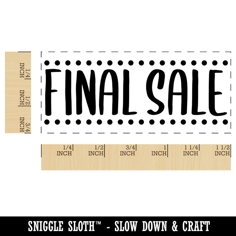 Final Sale Dotted Border Self-Inking Rubber Stamp Ink Stamper for Business Office
