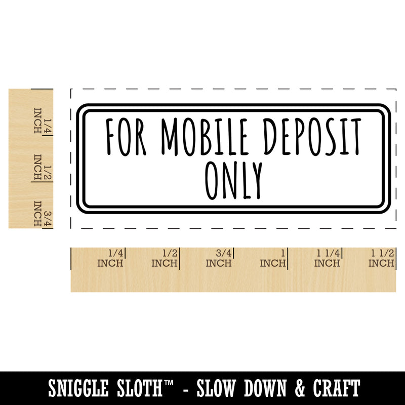 For Mobile Deposit Only Check Self-Inking Rubber Stamp Ink Stamper for Business Office