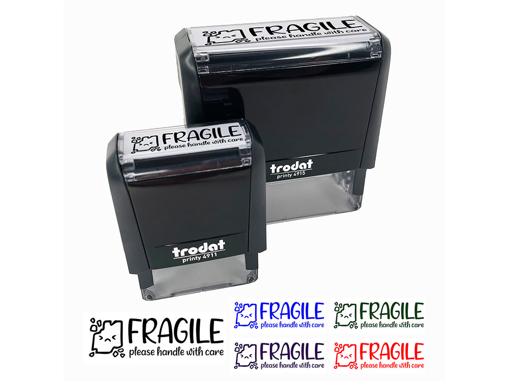 Fragile Handle With Care Broken Parts Label Box Self-Inking Rubber Stamp Ink Stamper for Business Office