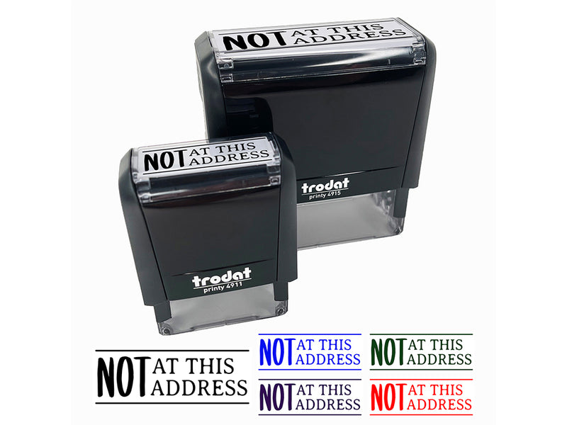 Not at This Address Letter Mail Self-Inking Rubber Stamp Ink Stamper for Business Office