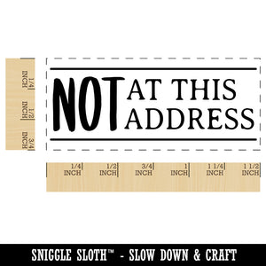 Not at This Address Letter Mail Self-Inking Rubber Stamp Ink Stamper for Business Office