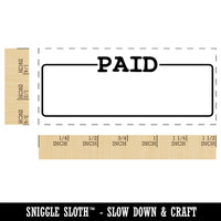 Paid Blank Box for Date Signature Invoice Self-Inking Rubber Stamp Ink Stamper for Business Office