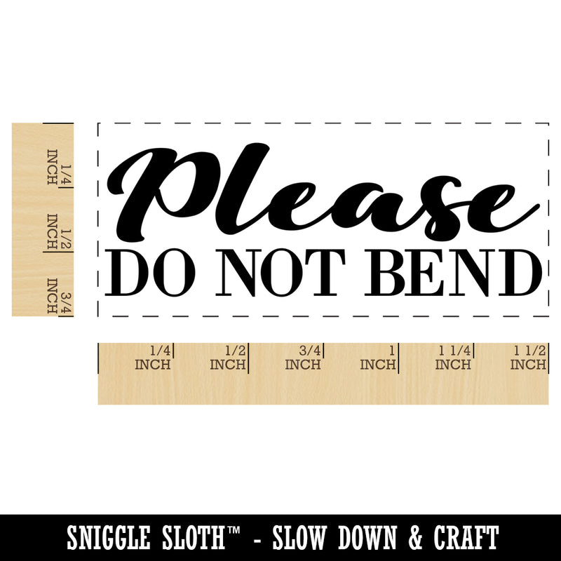Please Do Not Bend Artwork Photographs Self-Inking Rubber Stamp Ink Stamper for Business Office
