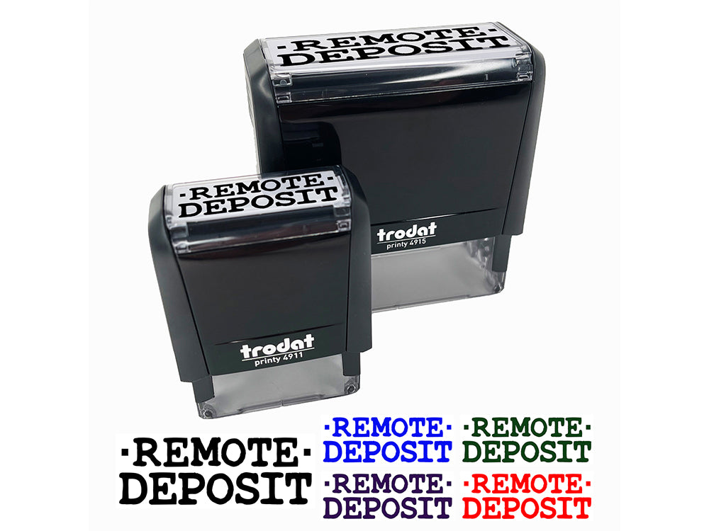 Remote Deposit Bank Check Self-Inking Rubber Stamp Ink Stamper for Business Office