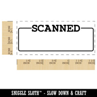 Scanned Blank Box for Date Signature Document Self-Inking Rubber Stamp Ink Stamper for Business Office