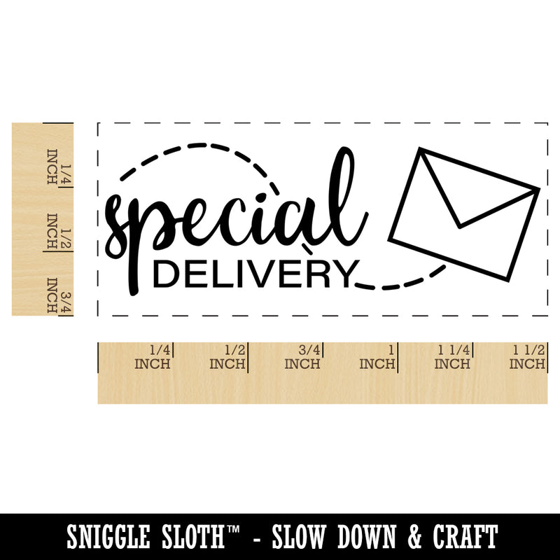 Special Delivery Mail with Envelope Self-Inking Rubber Stamp Ink Stamper for Business Office