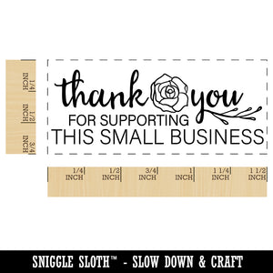 Thank You for Supporting This Small Business Rose Self-Inking Rubber Stamp Ink Stamper for Business Office