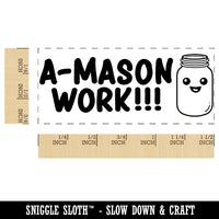 A-Mason Amazing Work Jar Teacher Student School Self-Inking Rubber Stamp Ink Stamper