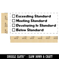 Assessment Standard Checklist Teacher Student School Self-Inking Rubber Stamp Ink Stamper
