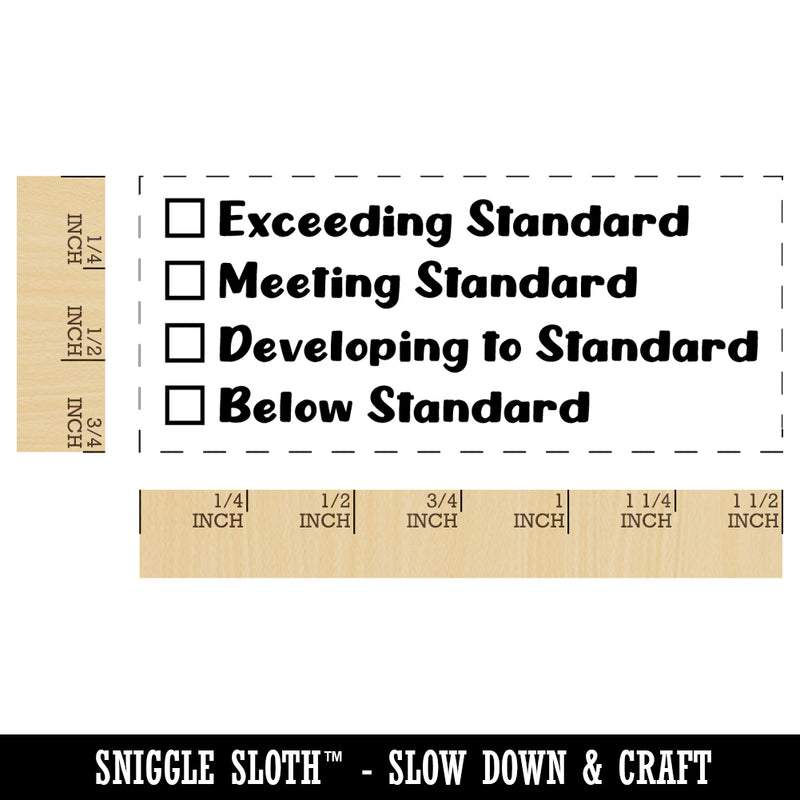 Assessment Standard Checklist Teacher Student School Self-Inking Rubber Stamp Ink Stamper