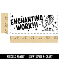 Enchanting Work Griffin Teacher Student School Self-Inking Rubber Stamp Ink Stamper