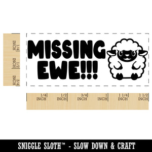 Missing Ewe You Sheep Teacher Student School Self-Inking Rubber Stamp Ink Stamper