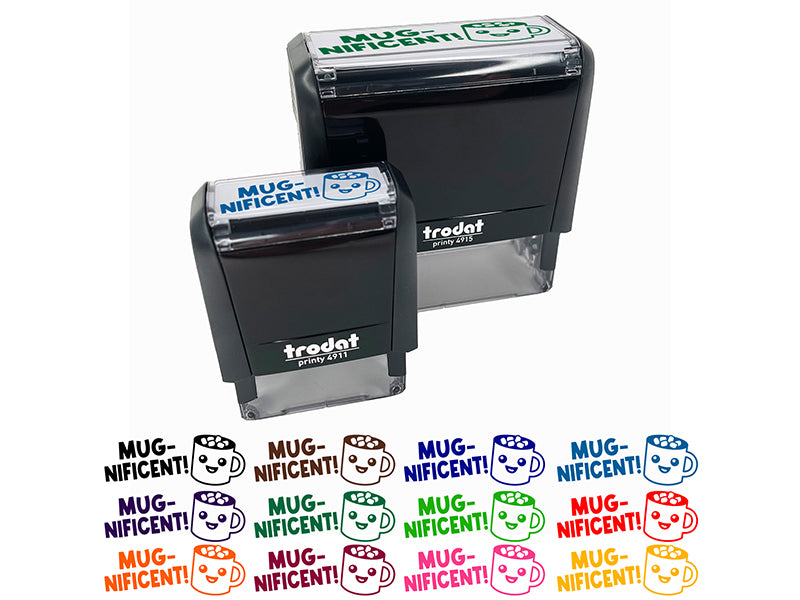 Mug-nificent Magnificent Job Teacher Student School Self-Inking Rubber Stamp Ink Stamper