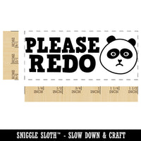 Please Redo Teacher Student School Self-Inking Rubber Stamp Ink Stamper