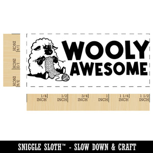 Really Wooly Awesome Knitting Sheep Teacher Student School Self-Inking Rubber Stamp Ink Stamper