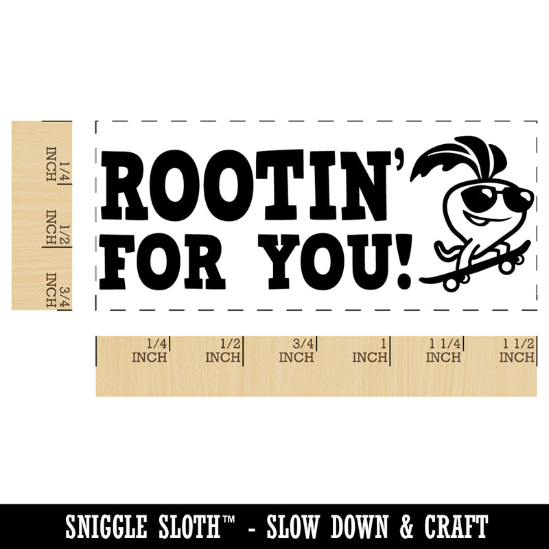 Rootin' For You Radish Teacher Student School Self-Inking Rubber Stamp Ink Stamper