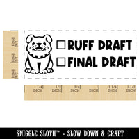 Ruff Rough Draft Final Checklist Teacher Student School Self-Inking Rubber Stamp Ink Stamper