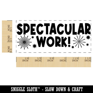 Spectacular Work Fireworks Teacher Student School Self-Inking Rubber Stamp Ink Stamper