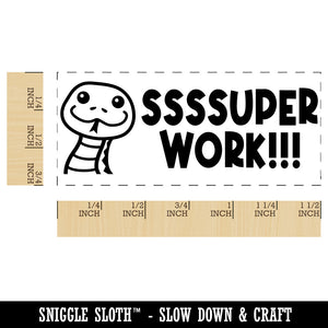 SSSSuper Super Work Snake Teacher Student School Self-Inking Rubber Stamp Ink Stamper
