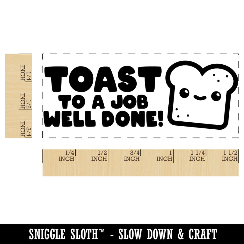 Toast to a Job Well Done Teacher Student School Self-Inking Rubber Stamp Ink Stamper