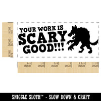 Your Work is Scary Good Monster Teacher Student School Self-Inking Rubber Stamp Ink Stamper