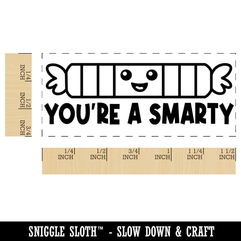 You're a Smarty Candy Teacher Student School Self-Inking Rubber Stamp Ink Stamper
