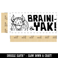 Braini-yak Brainiac Teacher Student School Self-Inking Rubber Stamp Ink Stamper