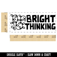 Bright Thinking Christmas Lights Teacher Student School Self-Inking Rubber Stamp Ink Stamper