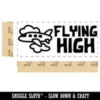 Flying High Airplane Teacher Student School Self-Inking Rubber Stamp Ink Stamper