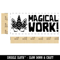 Magical Work Unicorn Teacher Student School Self-Inking Rubber Stamp Ink Stamper