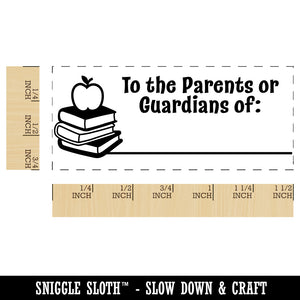 To the Parents or Guardians of Work Teacher Student School Self-Inking Rubber Stamp Ink Stamper