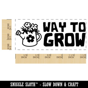 Way to Grow Watering Can Teacher Student School Self-Inking Rubber Stamp Ink Stamper
