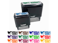 Well Done Killer Whale Teacher Student School Self-Inking Rubber Stamp Ink Stamper