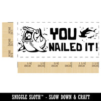 You Nailed It Hammerhead Shark Teacher Student School Self-Inking Rubber Stamp Ink Stamper