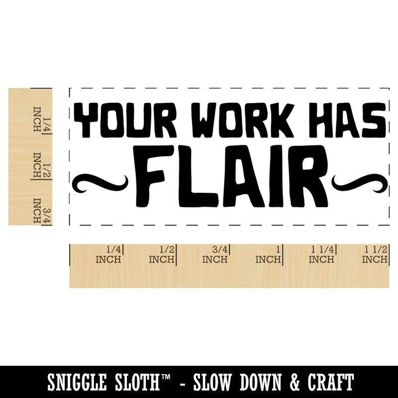 Your Work Has Flair Teacher Student School Self-Inking Rubber Stamp Ink Stamper