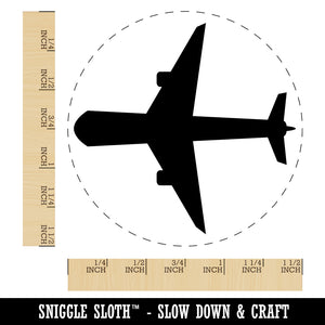 Airplane Solid Vacation Self-Inking Rubber Stamp for Stamping Crafting Planners