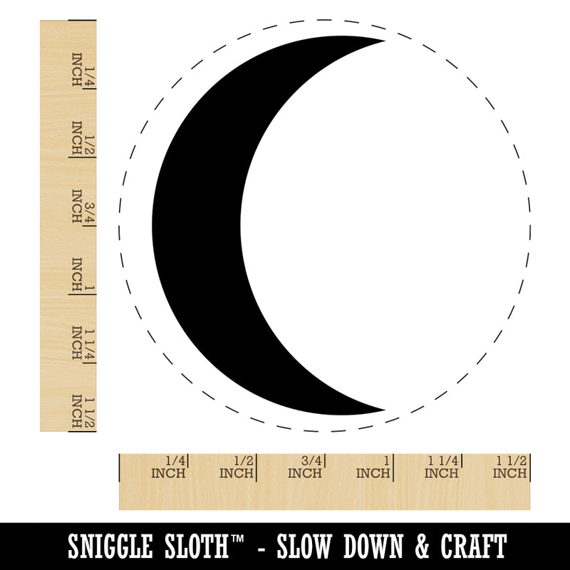 Moon Partial Self-Inking Rubber Stamp for Stamping Crafting Planners