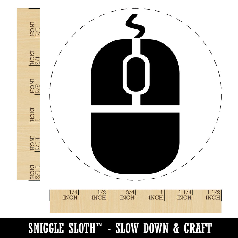 Computer Mouse Self-Inking Rubber Stamp for Stamping Crafting Planners