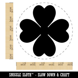 Four Leaf Clover Lucky Solid Self-Inking Rubber Stamp for Stamping Crafting Planners