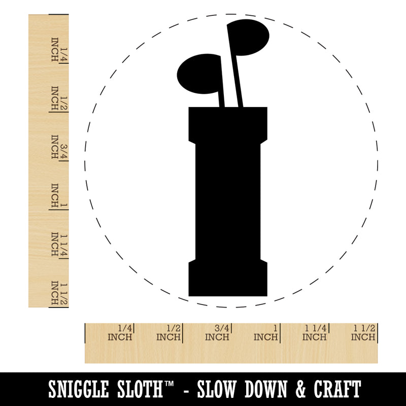 Golf Clubs Bag Self-Inking Rubber Stamp for Stamping Crafting Planners