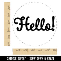 Hello Cursive Self-Inking Rubber Stamp for Stamping Crafting Planners