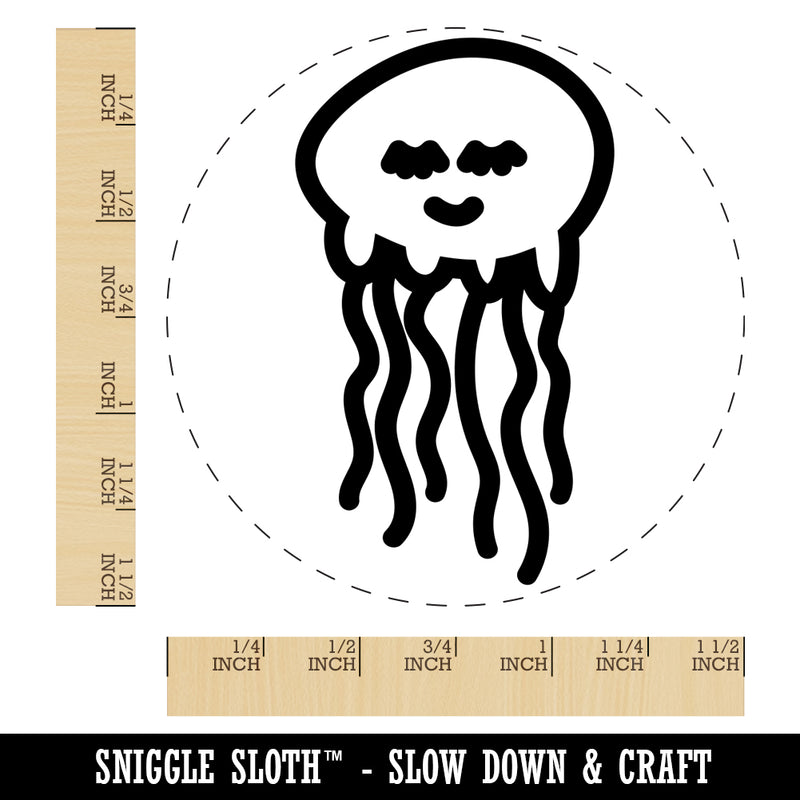 Jellyfish Doodle Self-Inking Rubber Stamp for Stamping Crafting Planners