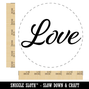 Love Cursive Text Self-Inking Rubber Stamp for Stamping Crafting Planners