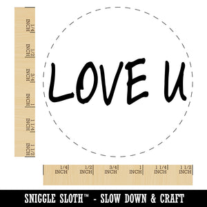 Love U You Text Self-Inking Rubber Stamp for Stamping Crafting Planners