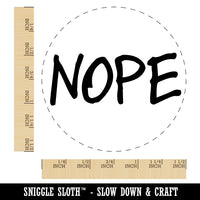 Nope Text Self-Inking Rubber Stamp for Stamping Crafting Planners