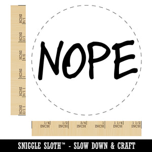 Nope Text Self-Inking Rubber Stamp for Stamping Crafting Planners